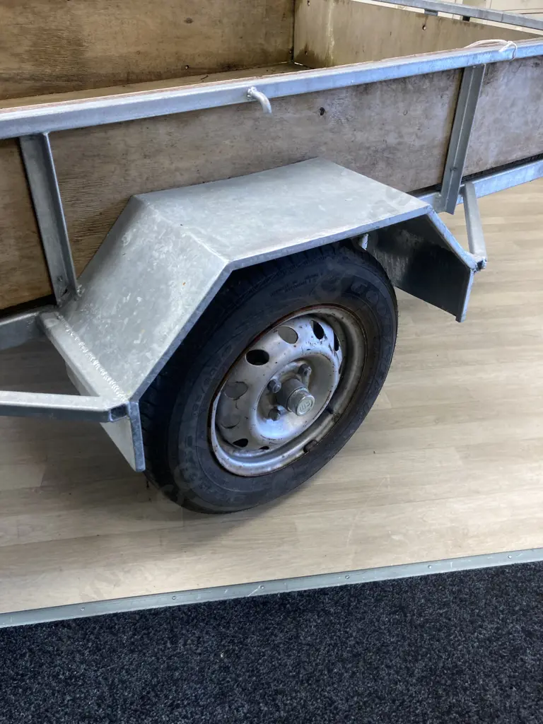 New Trailer, 3.1 x 1.76 With Jockey Wheel, Galvanised With Plywood Liner (Not Registered, No WOF) Image 1++